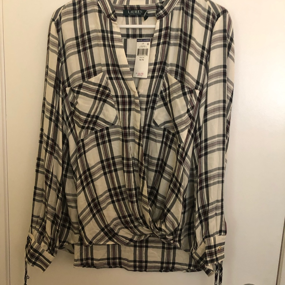 Ralph Lauren plaid blouse